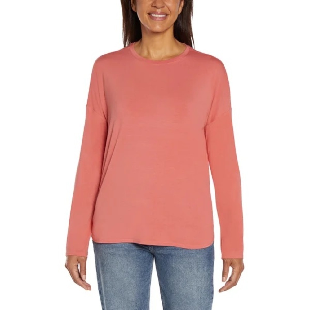 Gap Women's Drop Shoulder Top, Pink, Size L